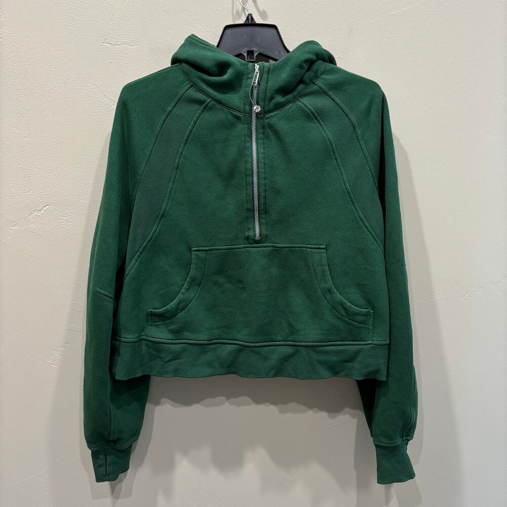 Lululemon Scuba Oversized Half-Zip Hoodie Everglade Green - Size: M/L - Picture 2 of 9